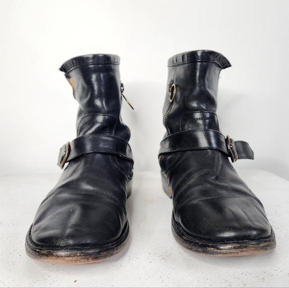 Fiorentini + Baker Eli Eternity Biker Boots Black Leather Ankle Boots Size 6 - Picture 5 of 12